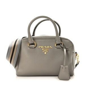 Prada Gray Leather Women's Bag